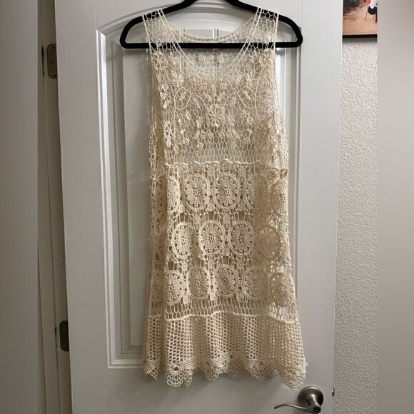 Crocheted Mini Dress - Picture 1 of 6